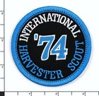 1974 International Harvester Scout Embroidered Patch Black aqua Iron-on Sew-on