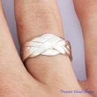 Solid 925 Sterling Silver 6-piece 6-band Braid Puzzle Ring Size 6 7 8 9 10 11 12