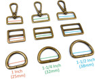 15 Pcs Purse Hardware Heavy Duty Swivel Snap Hooks D Rings For Purse