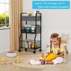 3-tier Baby Diaper Caddy Organizer And Storage Cart With 4 3 Dividers  Metal Uti