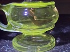 Antique Manganese Glass Oil Lamp Base Glows Green Under 365nm Uv Light Vintage 