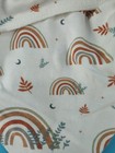 Unbranded Baby Swaddle Blanket Rainbows Leaves Print Sz Preemie Hook Loop Cotton