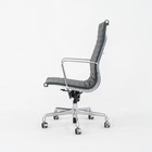 2010s Herman Miller Eames Aluminum Group Executive Desk Chair Dark Green Leather