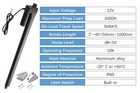 Dc 12v Electric Linear Actuator Cylinder Lift 3000n 675lbs Stroke 2  40  Fast