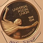 United Nations Universal Postal Union 1874-1974 100th Anniv Silver Medal  925