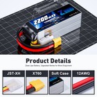 2x Zeee 14 8v 120c 2200mah 4s Lipo Battery Xt60 For Rc Car Drone Quad Airplane