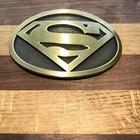 Superman Chrome Shield Oval Belt Buckle