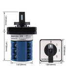 Rotary Cam Changeover Switch 20a 12 Terminals 4 Positions 2-pole