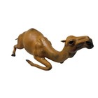 Vintage Camel Figure Leather 24  Large Statue Glass Eyes Art Animal Taxidermy