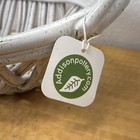 Addison Pottery Woven Ceramic Basket With Tags Attached