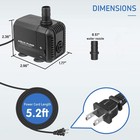 Fish Tank Aquariums Submersible Water Pump Hydroponics Pond Fountain 130 500gph