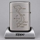 Vintage 1967 Zippo Vietnam War Lighter Guadalcanal Military Map Emblem
