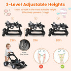 Homgx Baby Walker With Wheels  Convertible Baby Push Walker   Race Car Mode  Inf