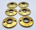 Antique Rosettes Door Knob Brass Old Vintage Door Escutcheons Hardware Lot Of 6