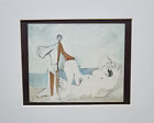Pablo Picasso  man And Women By The Sea   Matted Offset Color  Lithograph 1971