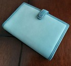 Coach Vintage Leather  rare  Agenda Planner New Address Book Matching Pen Blue