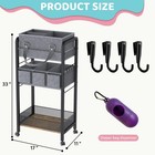 New 2in1 Baby Diaper Caddy Organizer-3 Tier Rolling Storage Cart With Dividers -