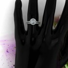 2ct Round Cut Real Moissanite Engagement Ring 14k White Gold