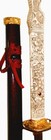 Katana Sword With Dragon Handle And Red Scabbard 440 Stainless Steel Blade