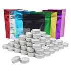 Silver Foil Zipper Bags  Resealable Stand Up Packaging Bags  Smell Proof Pouches