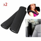 Car Seat Belt Pad 1 Pair Black Cushion Strap Shoulder Hardness Comfortable Plush