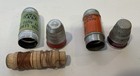 Vintage Advertising Set 2 Metal Sewing Kits With Thimbles Gulf Oil   Auto Club