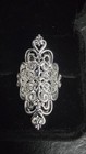 Vintage 925 Sterling Silver Filigree Statement Ring Size 8 Intricate Wide Band