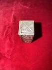 800 Silver Italian Lipstick Engraved Floral Case Vintage