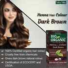 Indus Valley Dark Brown Bio Organic Henna Hair Color Chemical Free 100gm