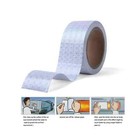 Reflective Safety Tape 30ft X 2  Polymer Adhesive Honeycomb Pattern Design White