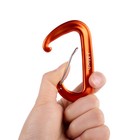 Durable 12pc D-shape Carabiner Hooks  Bright Orange  Lightweight
