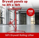 16ft Drywall Rolling Lifter Panel Hoist Jack Tool With Caster Construction