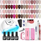 36pcs Jelly Gel Nail Polish Kit 32 Colors With U V Light 32color-jelly Kit-gd