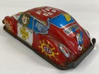 Rare Vintage 1960   s Tin Litho Friction Toy Fire Dept Car Kashiwai Made Japan Stp