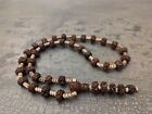 Large Rudraksha Mala Necklace 33 Prayer Beads Natural Nepalese Shiva Seed 