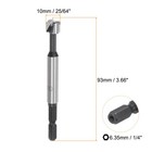 Forstner Drill Bit - 25 64  10mm  Carbon Steel Hex Shank Wood Drilling Bit
