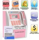 2024 Upgraded Atm Piggy Bank For Real Money Kids Adults toy Silver pink 