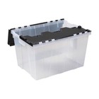 Greenmade Instaview 12 Gal Black clear Hinged-lid Tote Stackable  4-pack 