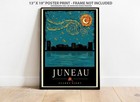 Juneau Alaska Travel Poster   Vintage Art Print  Scenic Wall D  cor  Alaskan