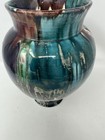 Vintage Studio Pottery Drip Glaze Lava 10  Tall Vase