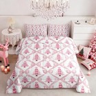  Christmas Tree Comforter Set Size princess Bow Pink Bowknot Queen Baby Pink B
