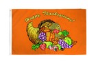 Thanksgiving Flag 3x5ft Cornucopia Seasonal Decor Cute Thanksgiving Turkey