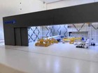 3d Printed 1 400 Aircraft Maintenance Hangar At Los Angeles Dulles Airport Model
