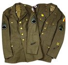 Ww2 Us Army Uniform Grouping Jacket Trousers Shirts Cap 4th Infantry Regt Alaska