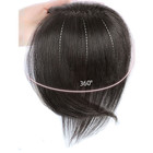 100  Real Human Hair Topper Toupee Clip Hairpiece Bangs Bob Top Wigs  For Women