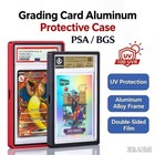      Psa bgs Magnetic Metal Slab Uv Protector Graded Cards Holders Display Case     