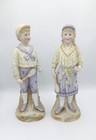 Antique      gebr  der Heubach-german Porcelain Bisque-boy girl Tennis Attire- 12 5   