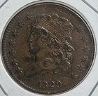 1829 Us  Braided Hair  Half Cent