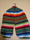 Mexican Shawl Striped Scarf Multicolor - Green