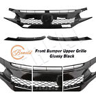 Type R Style Front Bumper Cover Kit W  Grille   Lip Fit For Honda Civic 2016-21
